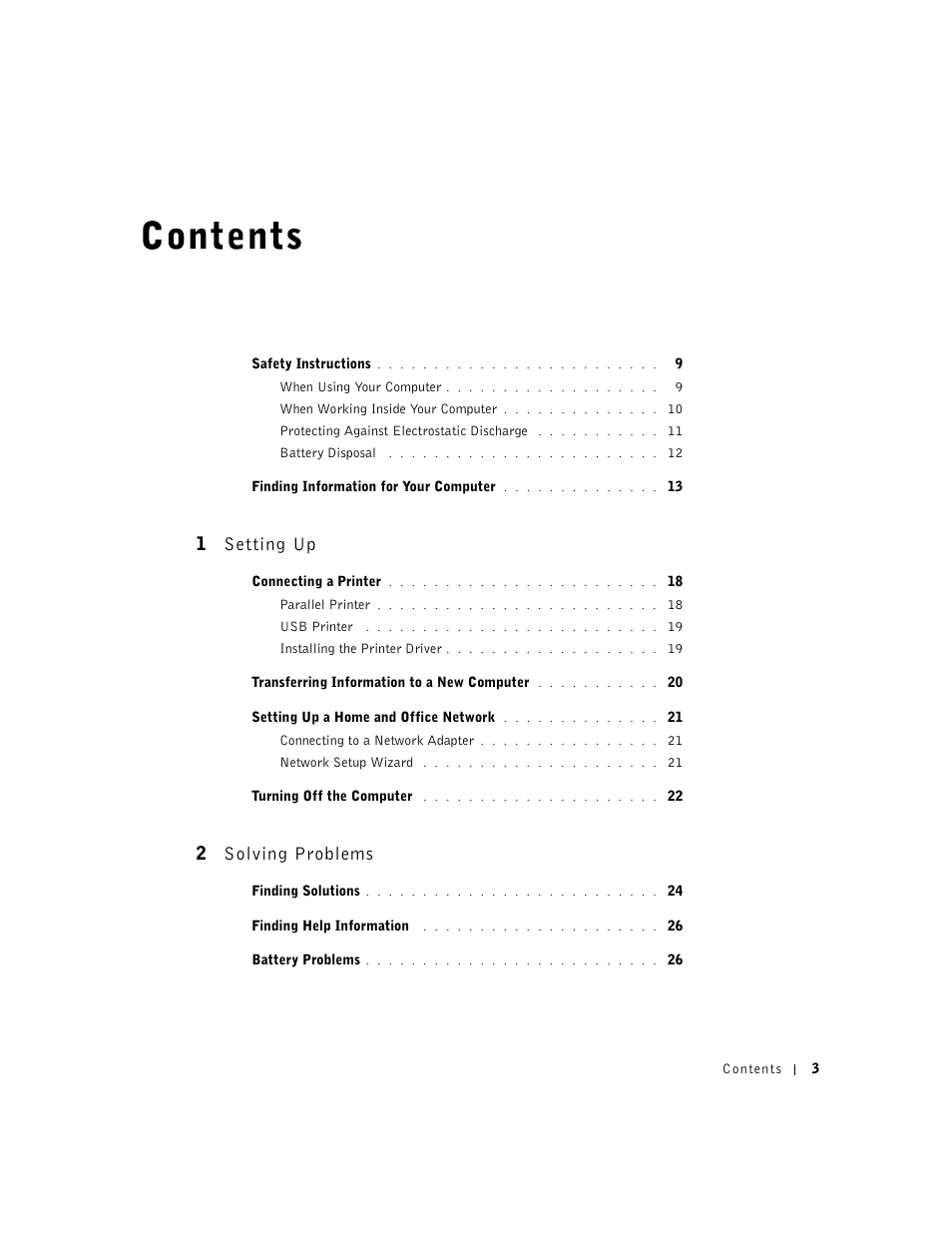 1 setting up, 2 solving problems | Dell Dimension 4500 User Manual | Page 3 / 142