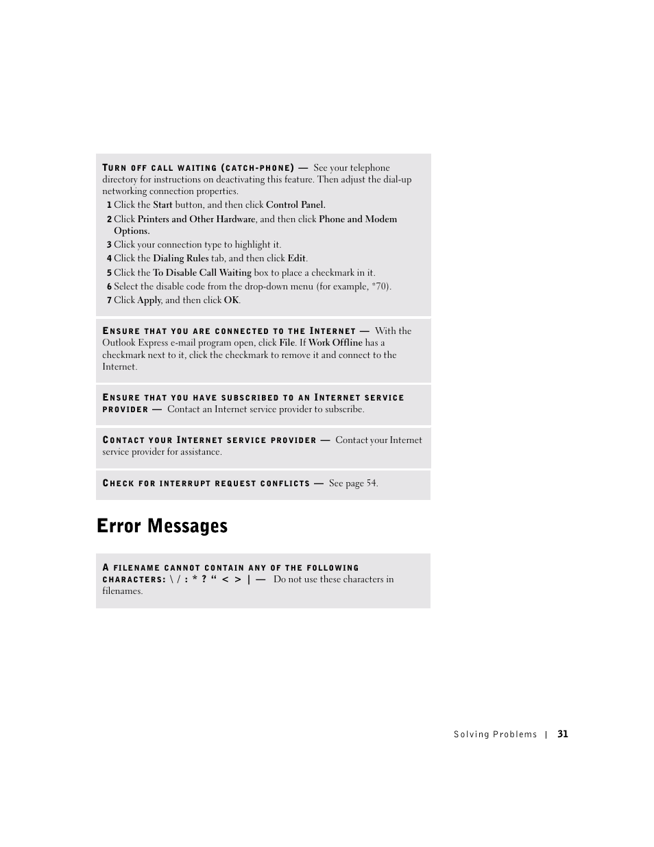 Dell Dimension 4500 User Manual | Page 31 / 142