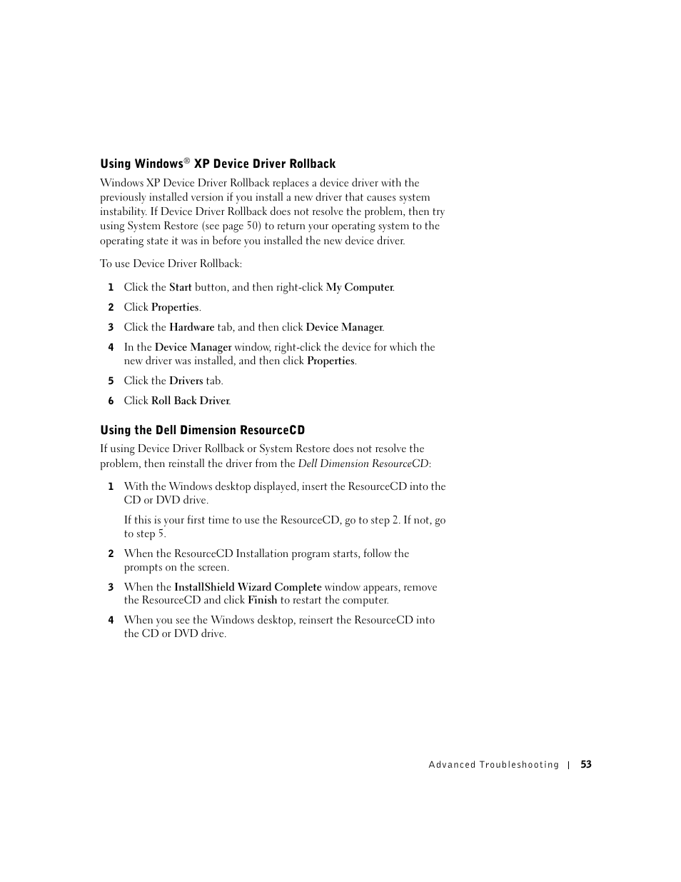 Dell Dimension 4500 User Manual | Page 53 / 142