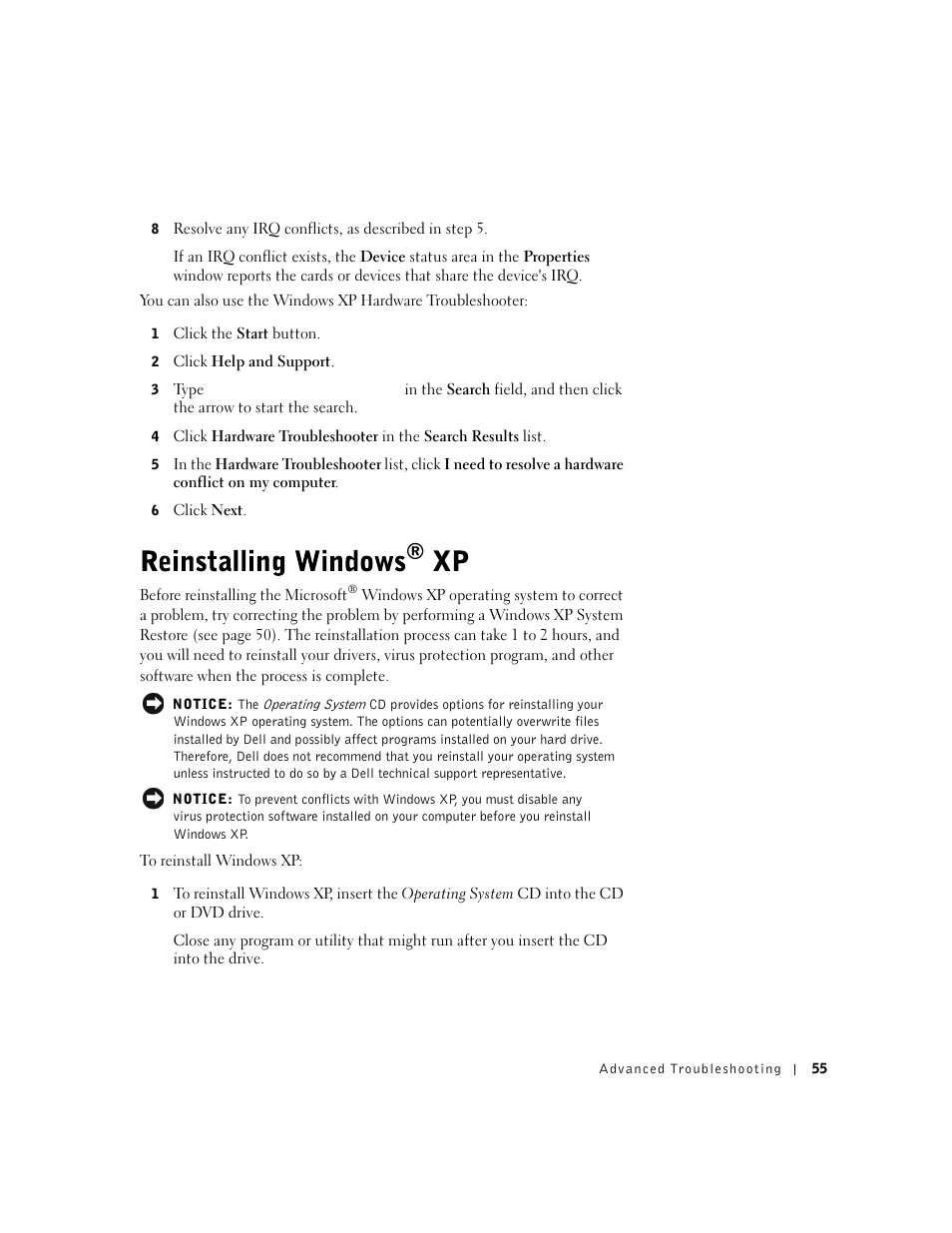 Dell Dimension 4500 User Manual | Page 55 / 142