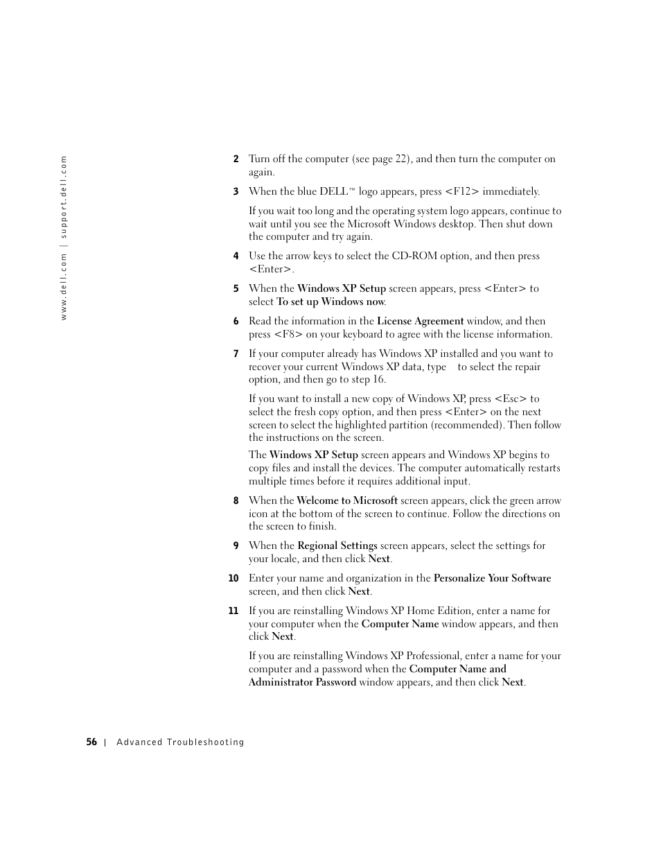 Dell Dimension 4500 User Manual | Page 56 / 142