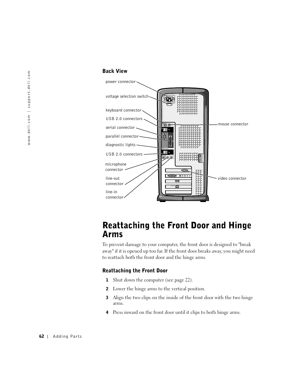 Dell Dimension 4500 User Manual | Page 62 / 142