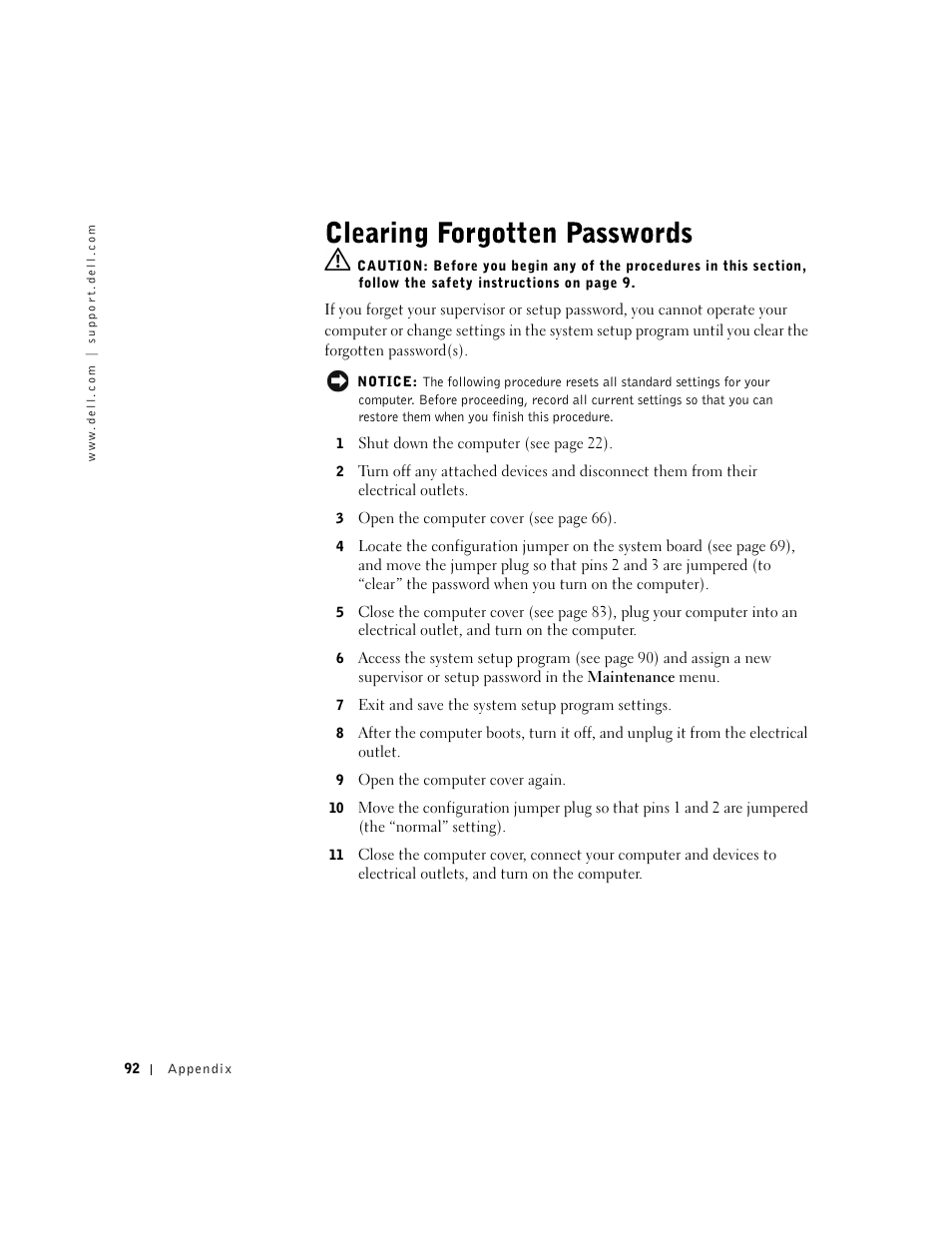Dell Dimension 4500 User Manual | Page 92 / 142