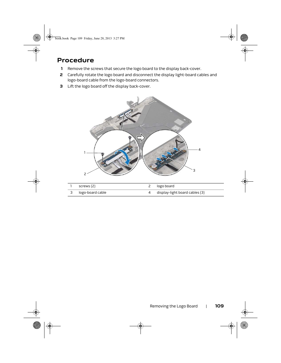 Procedure | Dell Alienware 17 (Mid 2013) User Manual | Page 109 / 128