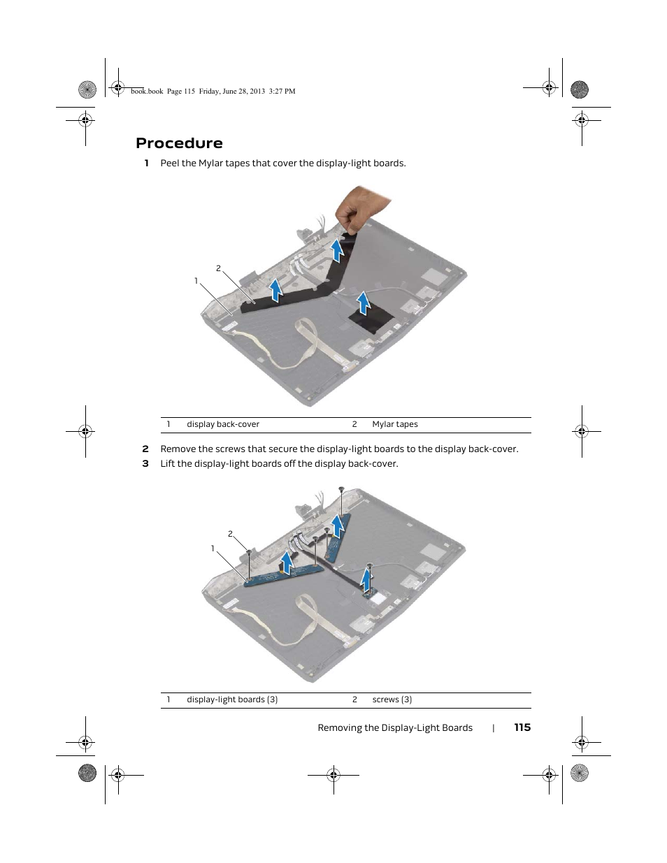 Procedure | Dell Alienware 17 (Mid 2013) User Manual | Page 115 / 128