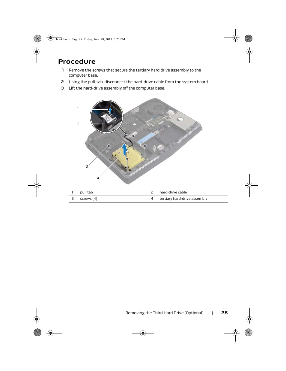 Procedure | Dell Alienware 17 (Mid 2013) User Manual | Page 28 / 128