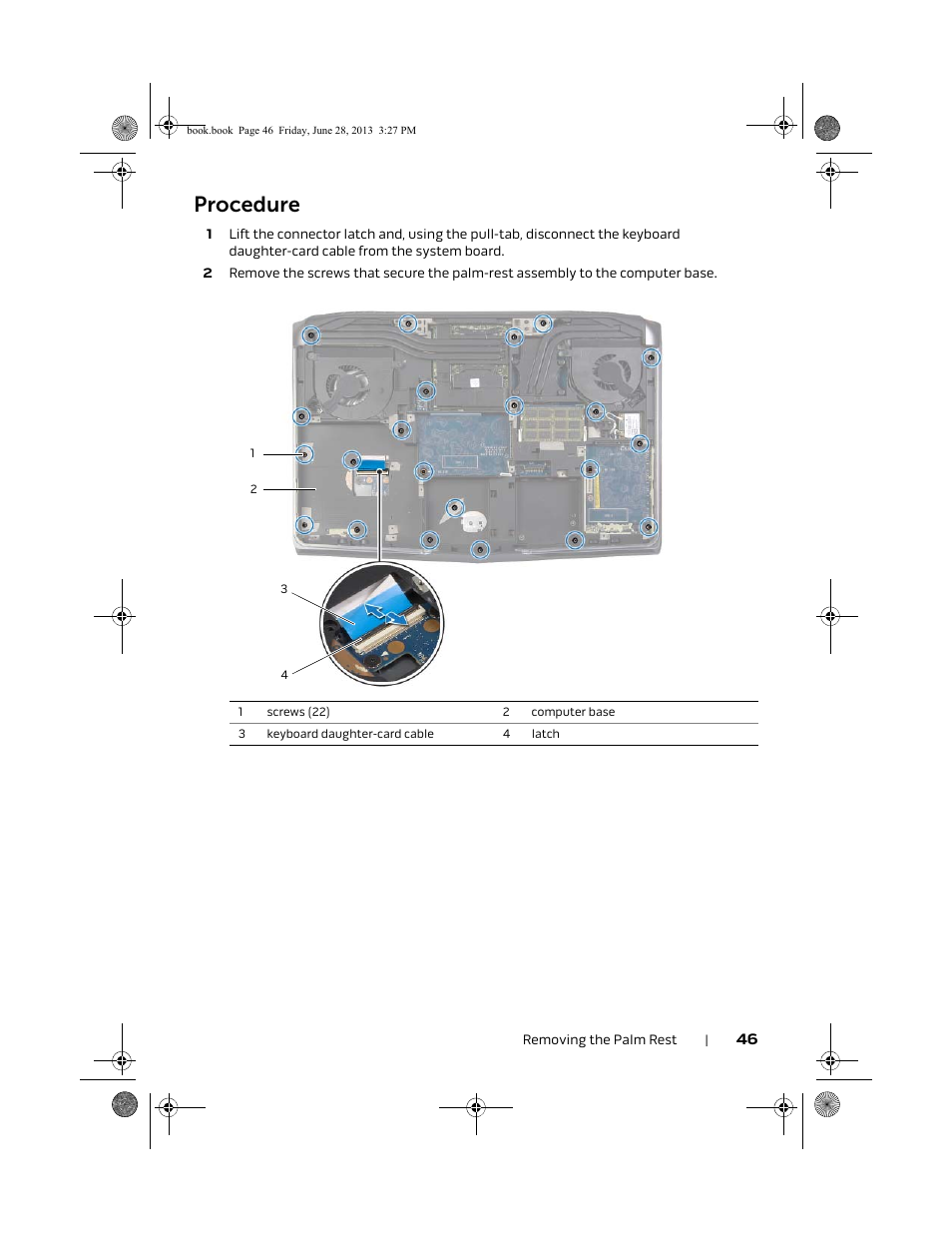 Procedure | Dell Alienware 17 (Mid 2013) User Manual | Page 46 / 128