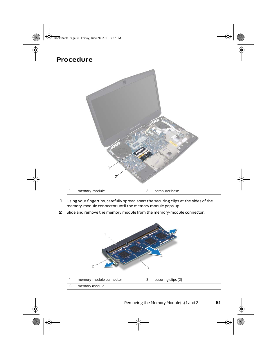 Procedure | Dell Alienware 17 (Mid 2013) User Manual | Page 51 / 128