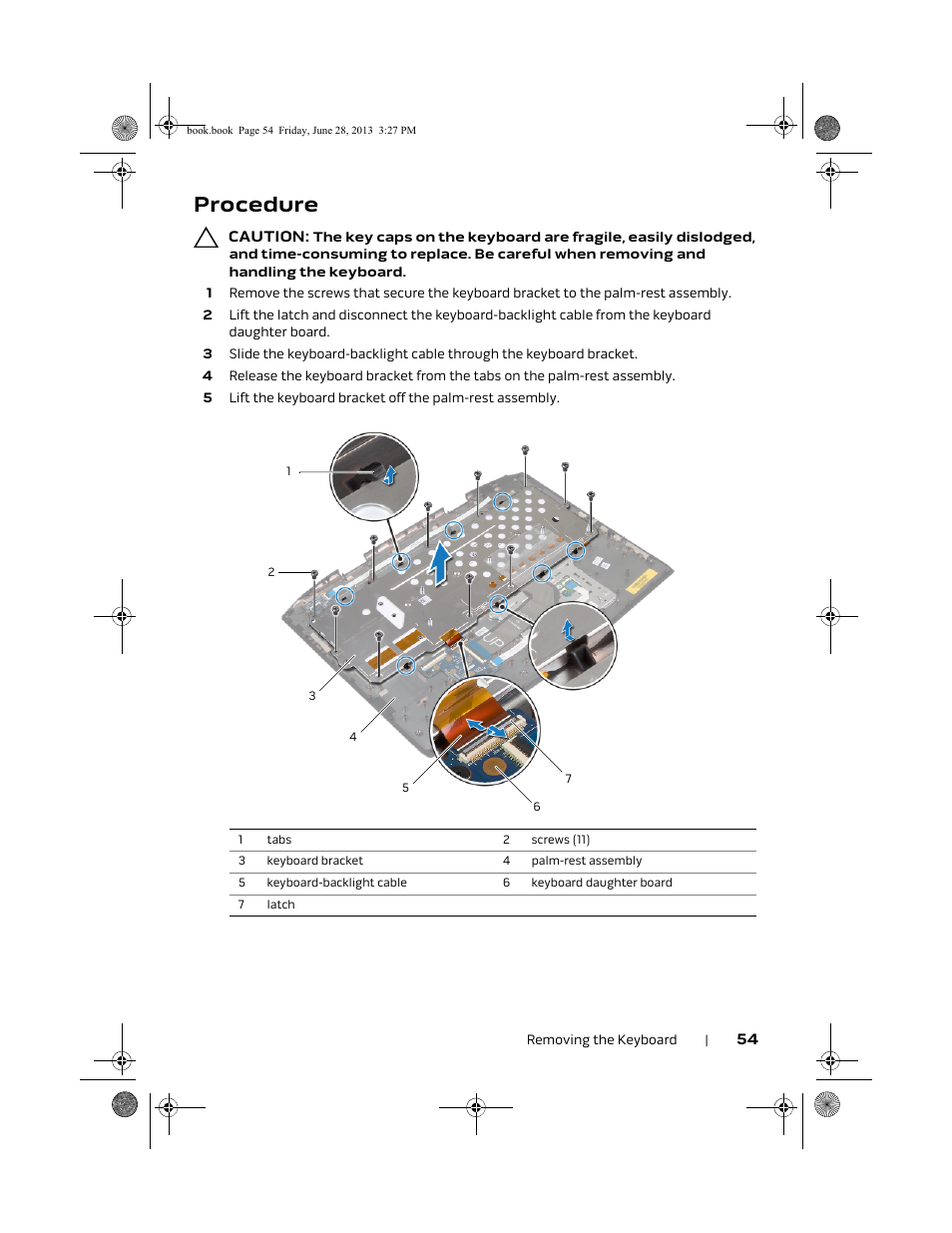 Procedure | Dell Alienware 17 (Mid 2013) User Manual | Page 54 / 128