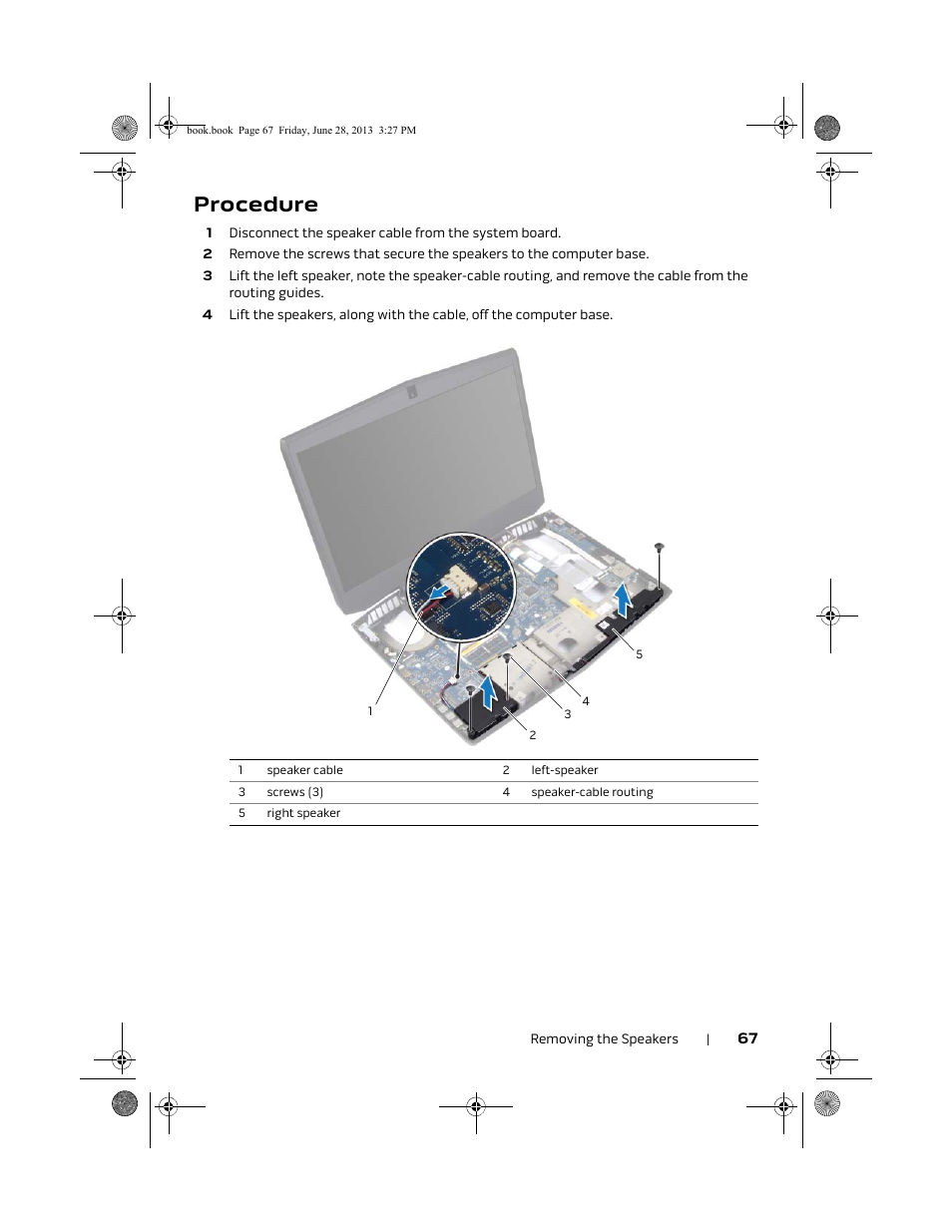 Procedure | Dell Alienware 17 (Mid 2013) User Manual | Page 67 / 128