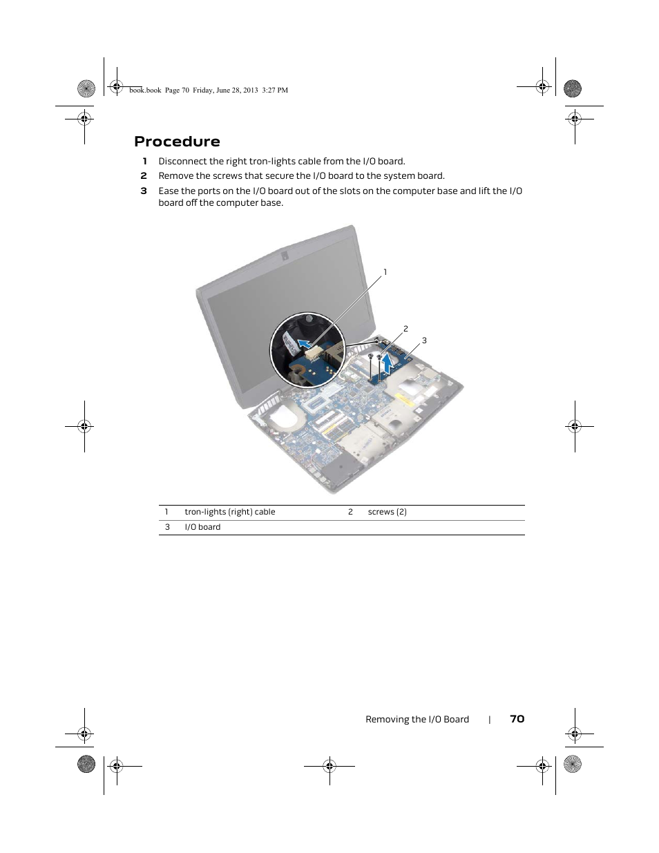 Procedure | Dell Alienware 17 (Mid 2013) User Manual | Page 70 / 128