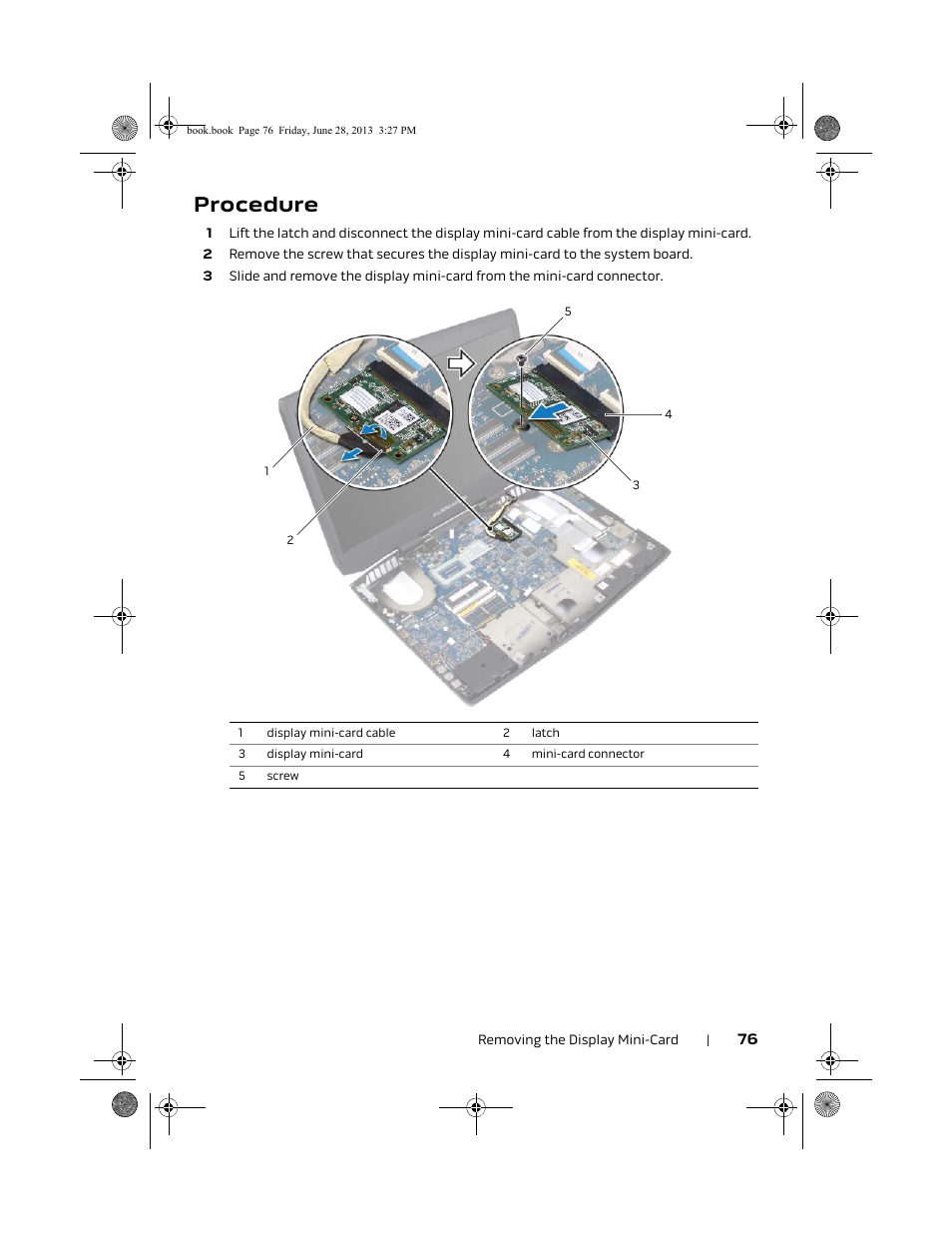 Procedure | Dell Alienware 17 (Mid 2013) User Manual | Page 76 / 128