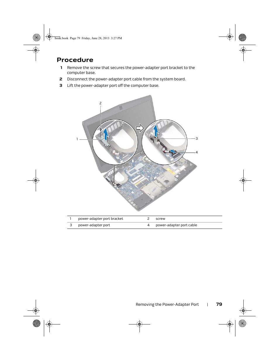 Procedure | Dell Alienware 17 (Mid 2013) User Manual | Page 79 / 128