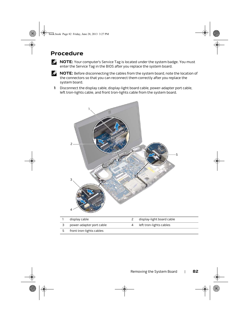 Procedure | Dell Alienware 17 (Mid 2013) User Manual | Page 82 / 128