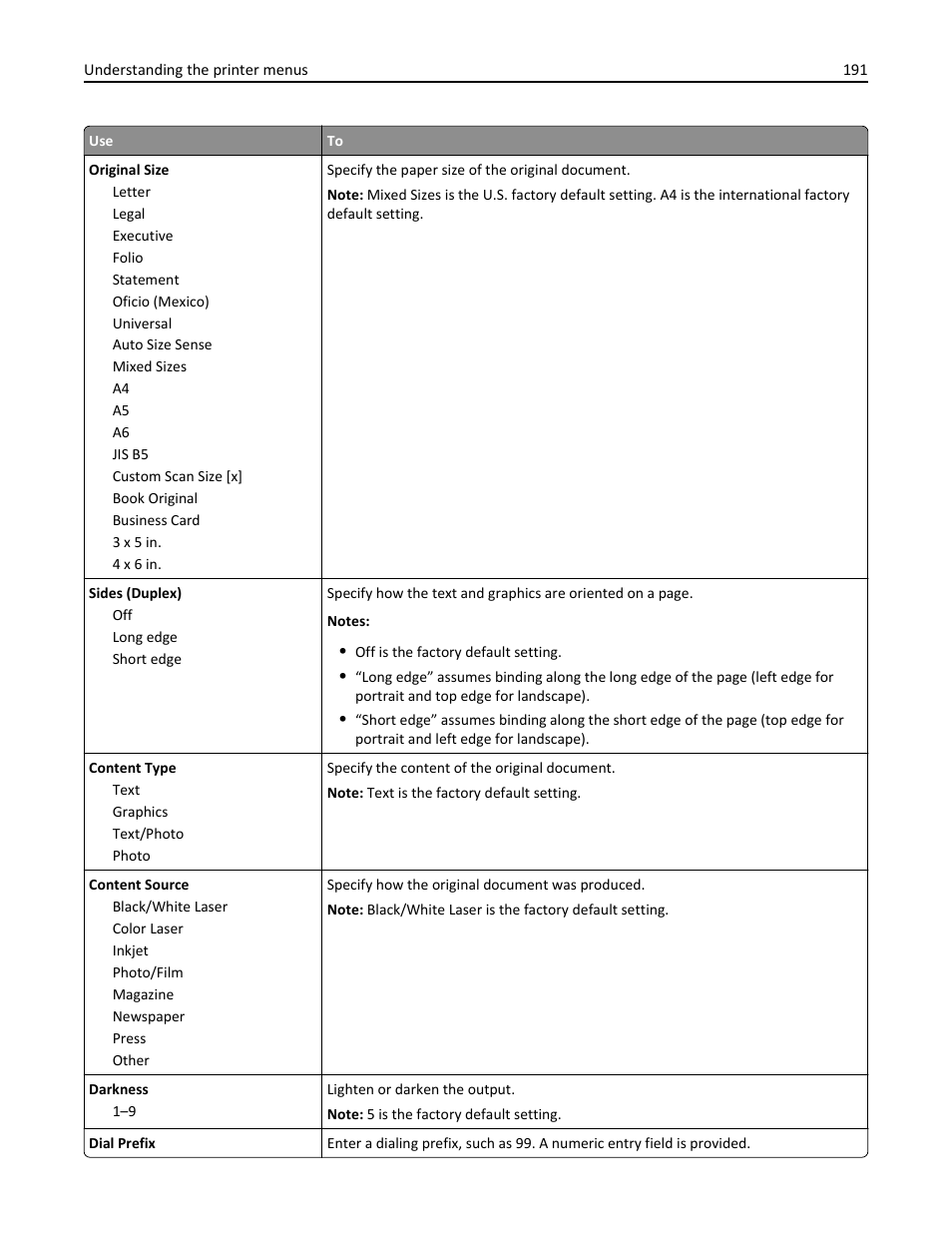 Dell B5465dnf Mono Laser Printer MFP User Manual | Page 191 / 342