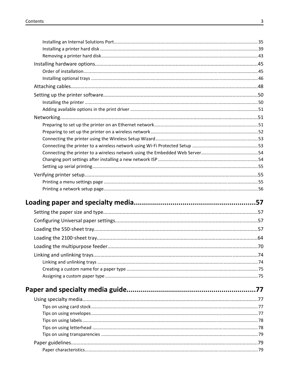 Loading paper and specialty media, Paper and specialty media guide | Dell B5465dnf Mono Laser Printer MFP User Manual | Page 3 / 342