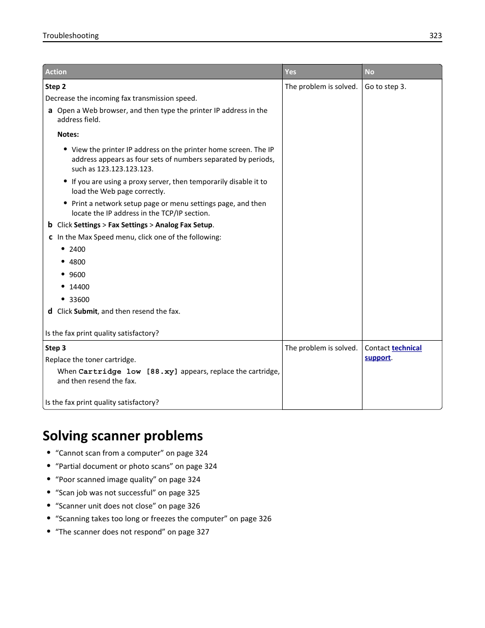 Solving scanner problems | Dell B5465dnf Mono Laser Printer MFP User Manual | Page 323 / 342