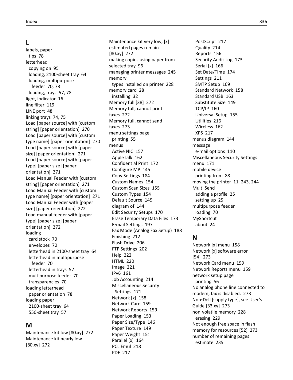 Dell B5465dnf Mono Laser Printer MFP User Manual | Page 336 / 342