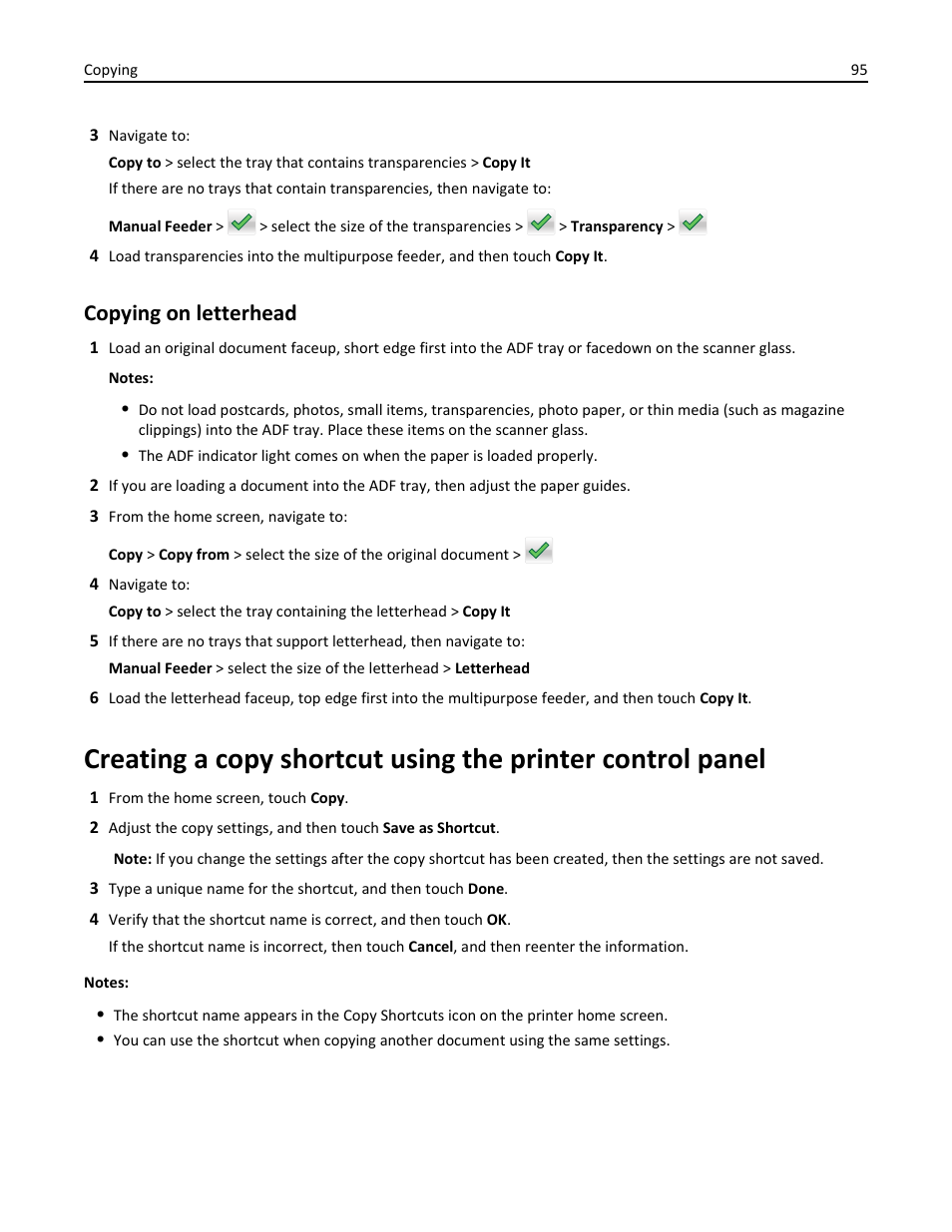 Copying on letterhead | Dell B5465dnf Mono Laser Printer MFP User Manual | Page 95 / 342