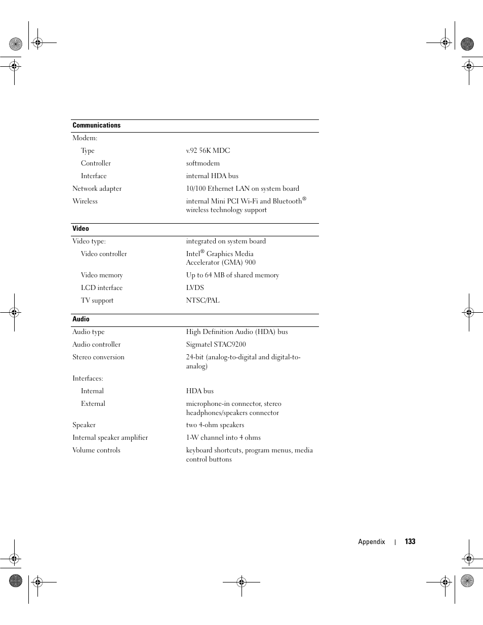 Dell Inspiron 630m User Manual | Page 133 / 180