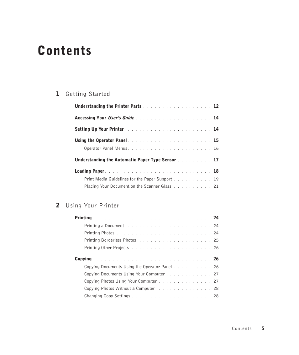 Dell 922 All In One Photo Printer User Manual | Page 5 / 108