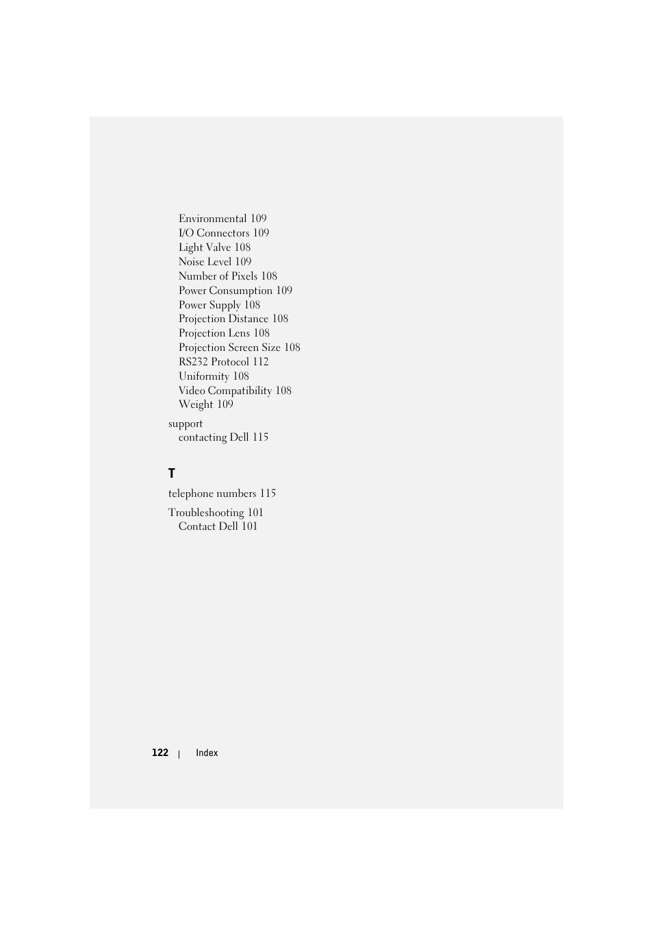 Dell 7700HD Projector User Manual | Page 122 / 122