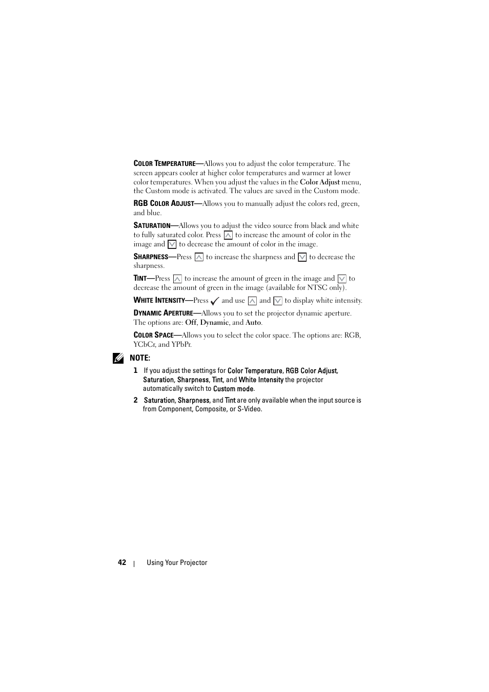 Dell 7700HD Projector User Manual | Page 42 / 122