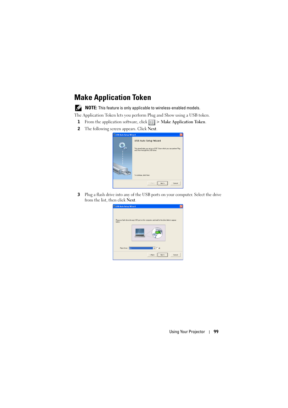 Make application token, See "make | Dell 7700HD Projector User Manual | Page 99 / 122