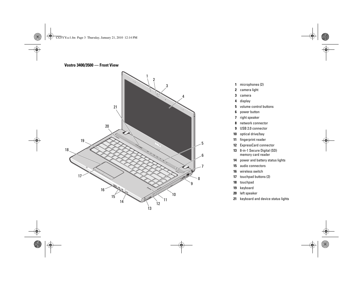 Dell Vostro 3700 (Early 2010) User Manual | Page 3 / 12