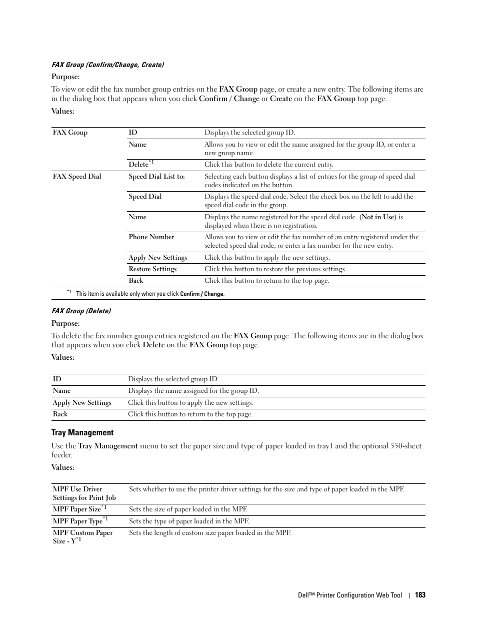 Tray management | Dell C2665dnf Color Laser Printer User Manual | Page 185 / 578