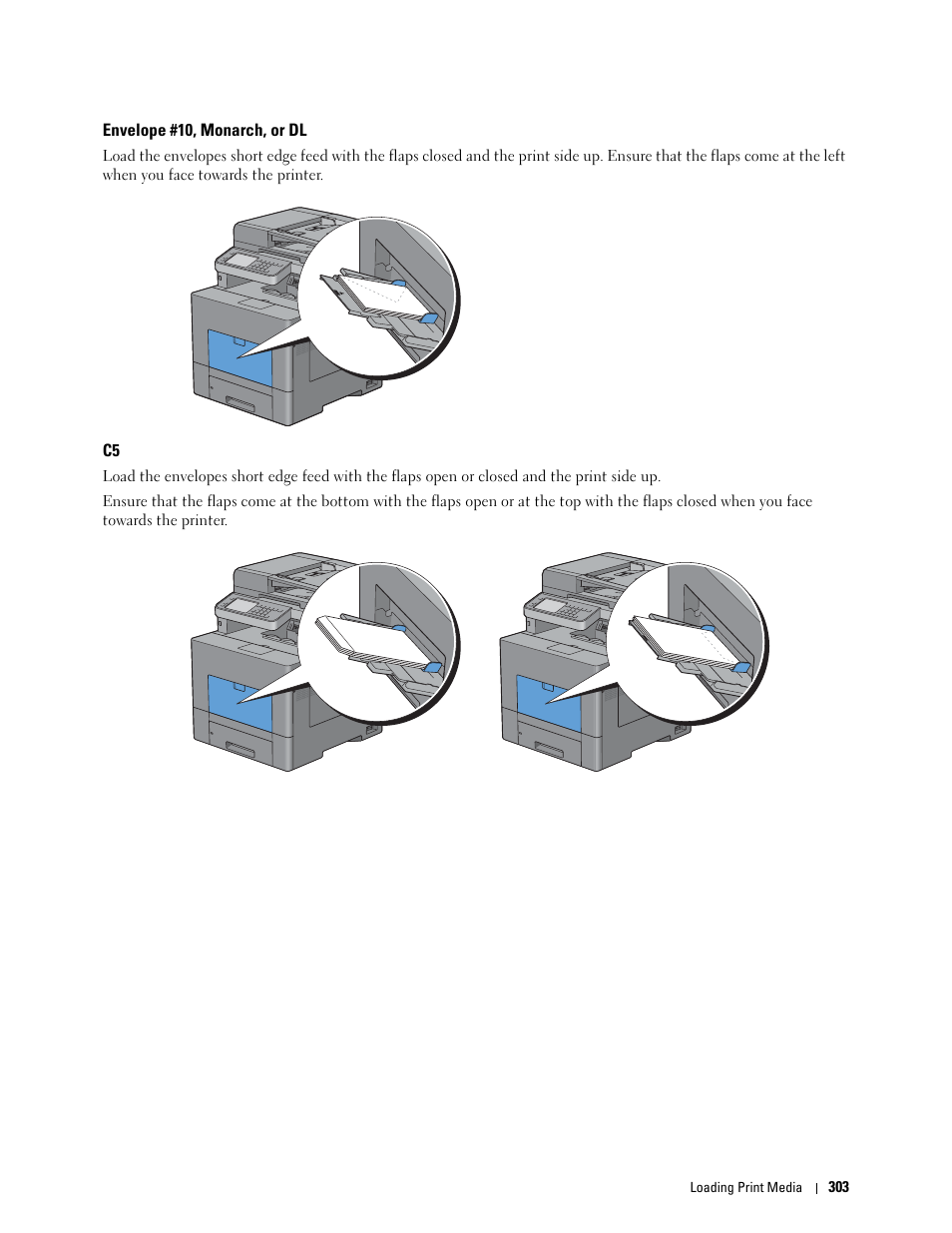 Envelope #10, monarch, or dl | Dell C2665dnf Color Laser Printer User Manual | Page 305 / 578