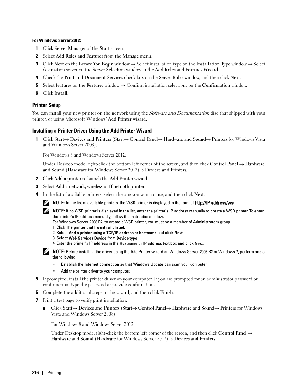 Printer setup | Dell C2665dnf Color Laser Printer User Manual | Page 318 / 578