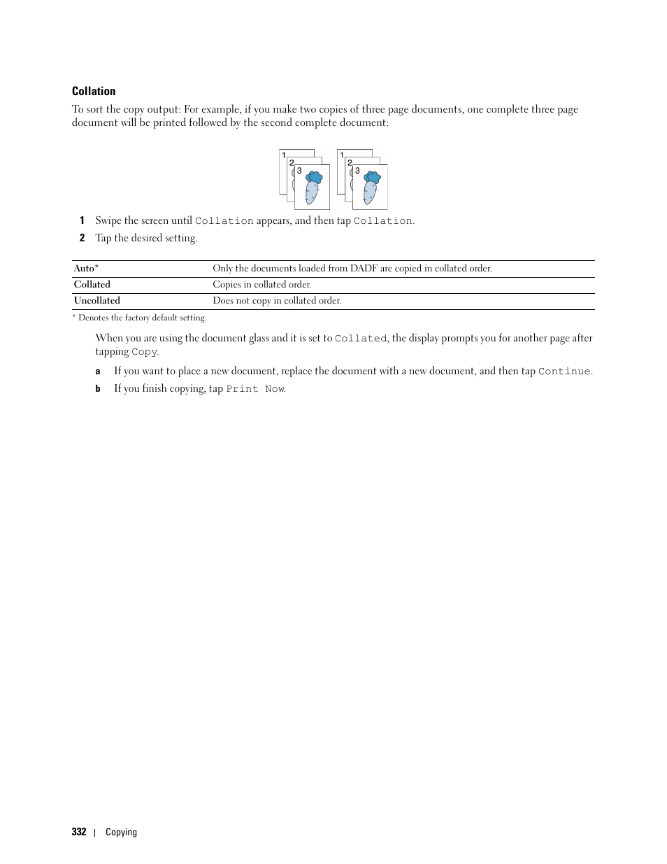 Collation | Dell C2665dnf Color Laser Printer User Manual | Page 334 / 578