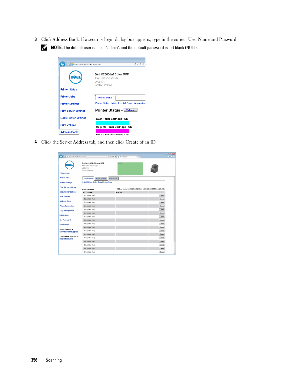 Dell C2665dnf Color Laser Printer User Manual | Page 358 / 578