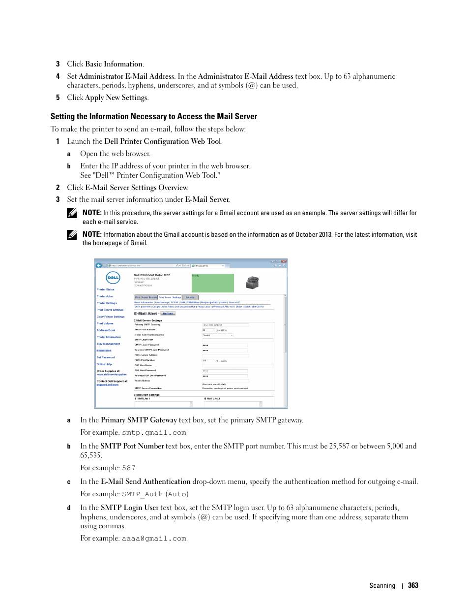 Dell C2665dnf Color Laser Printer User Manual | Page 365 / 578