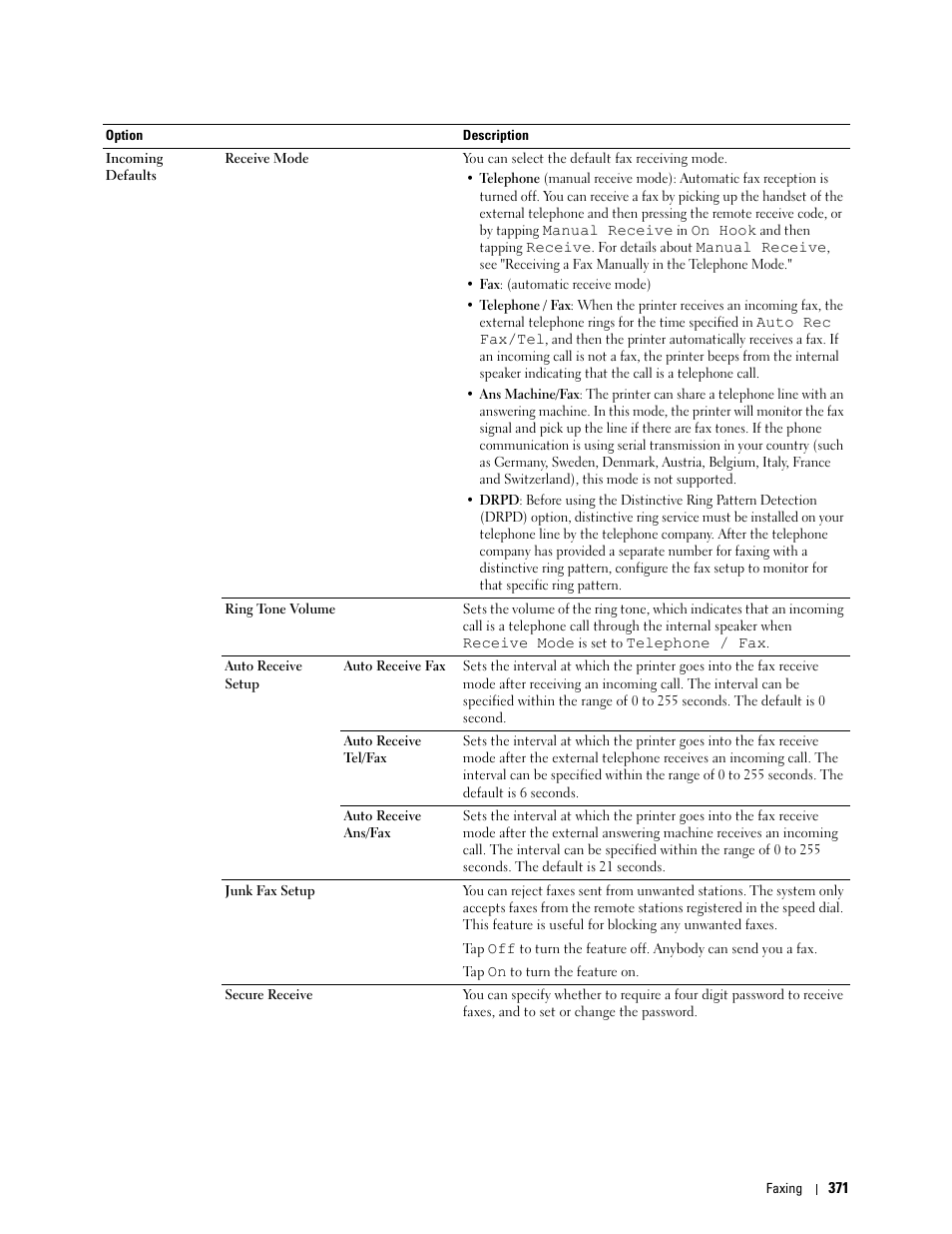 Dell C2665dnf Color Laser Printer User Manual | Page 373 / 578