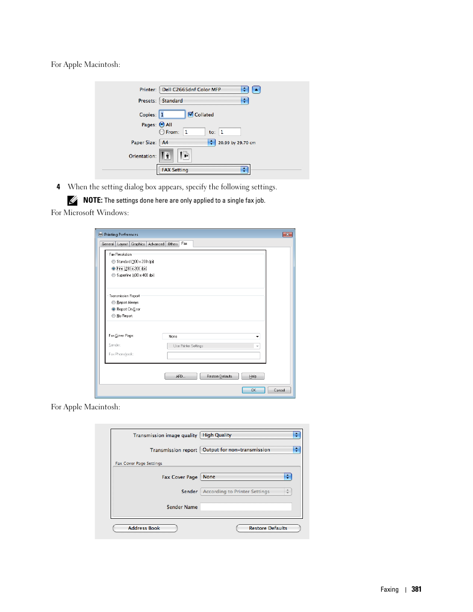 Dell C2665dnf Color Laser Printer User Manual | Page 383 / 578