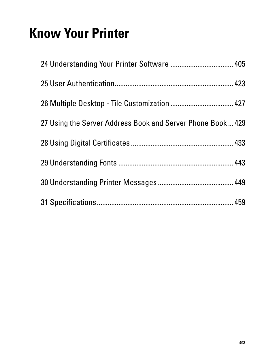 Know your printer | Dell C2665dnf Color Laser Printer User Manual | Page 405 / 578