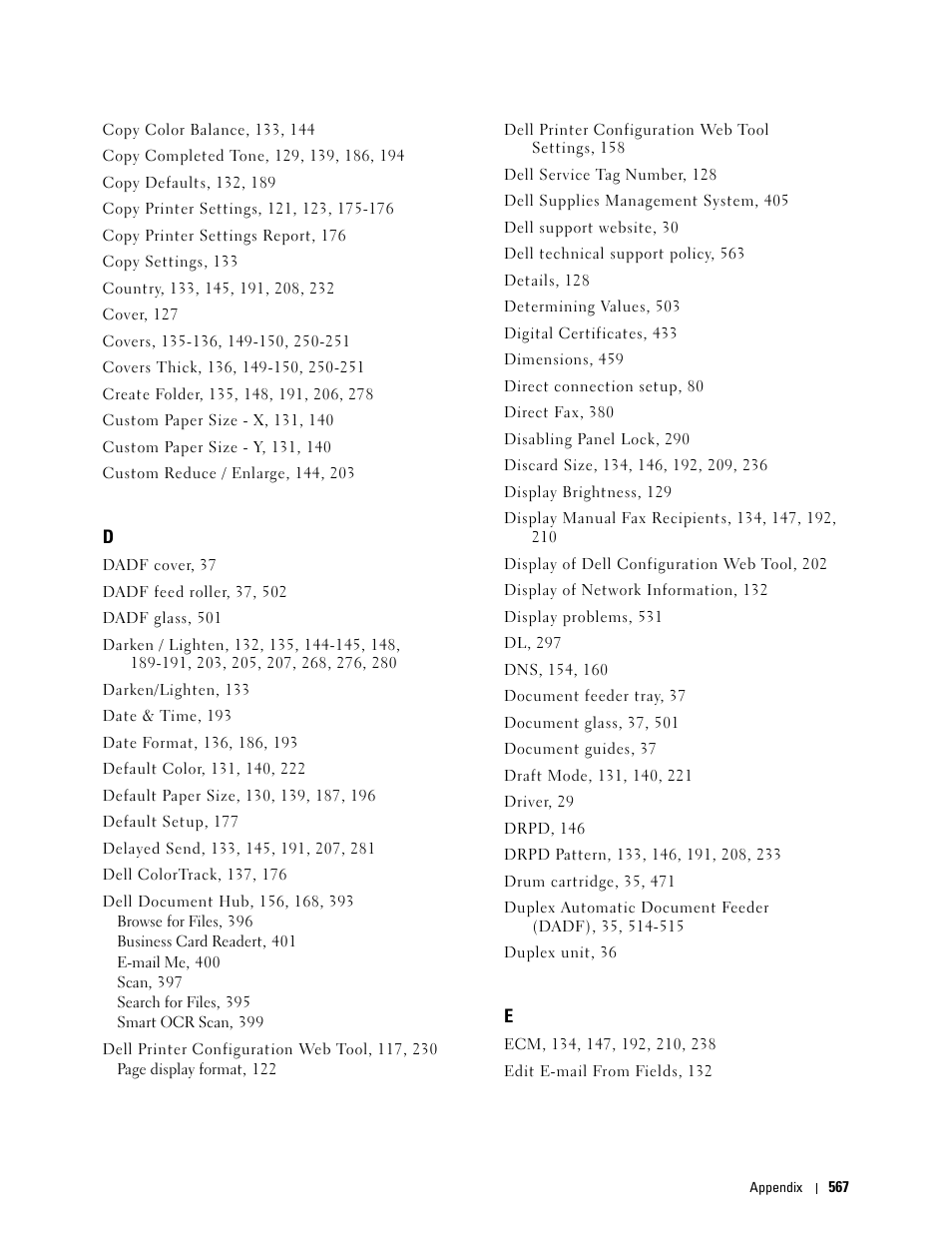 Dell C2665dnf Color Laser Printer User Manual | Page 569 / 578