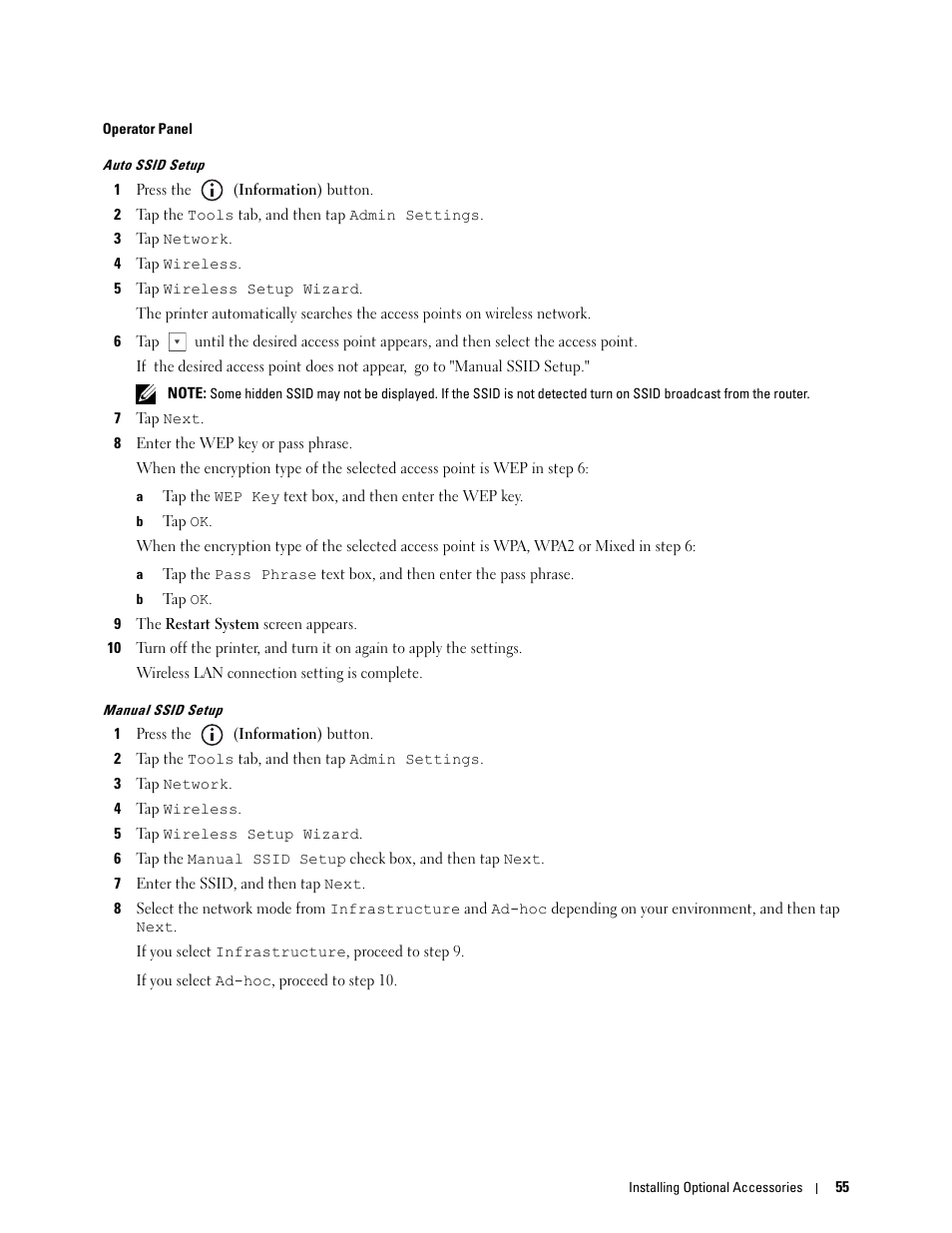 Operator panel | Dell C2665dnf Color Laser Printer User Manual | Page 57 / 578