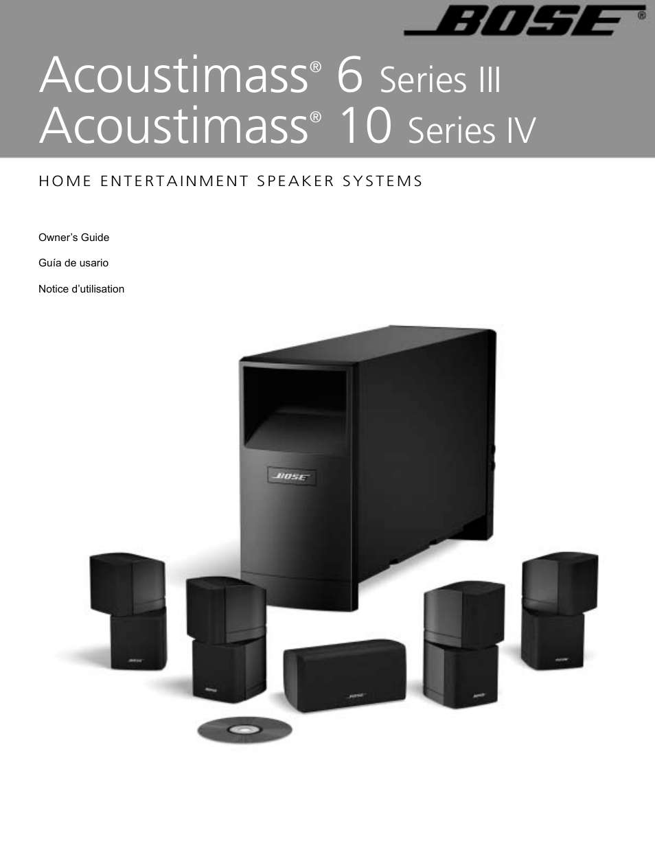 Bose Acoustimass 10 Series IV User Manual | 44 pages