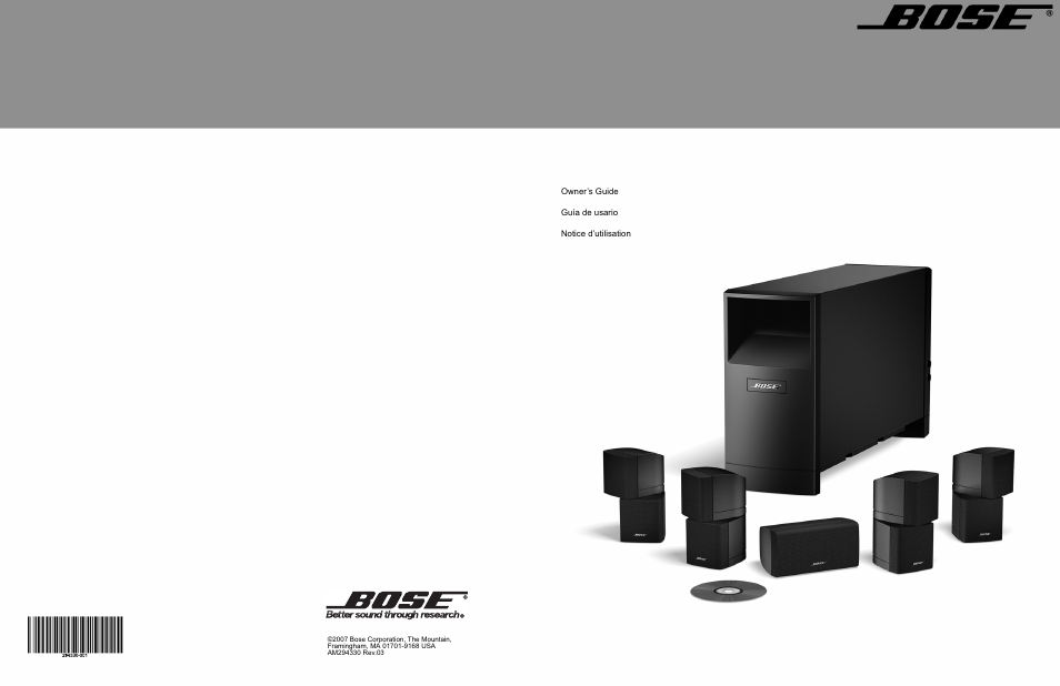 Acoustimass, Series iv, Series iii | Bose Acoustimass 10 Series IV User Manual | Page 44 / 44