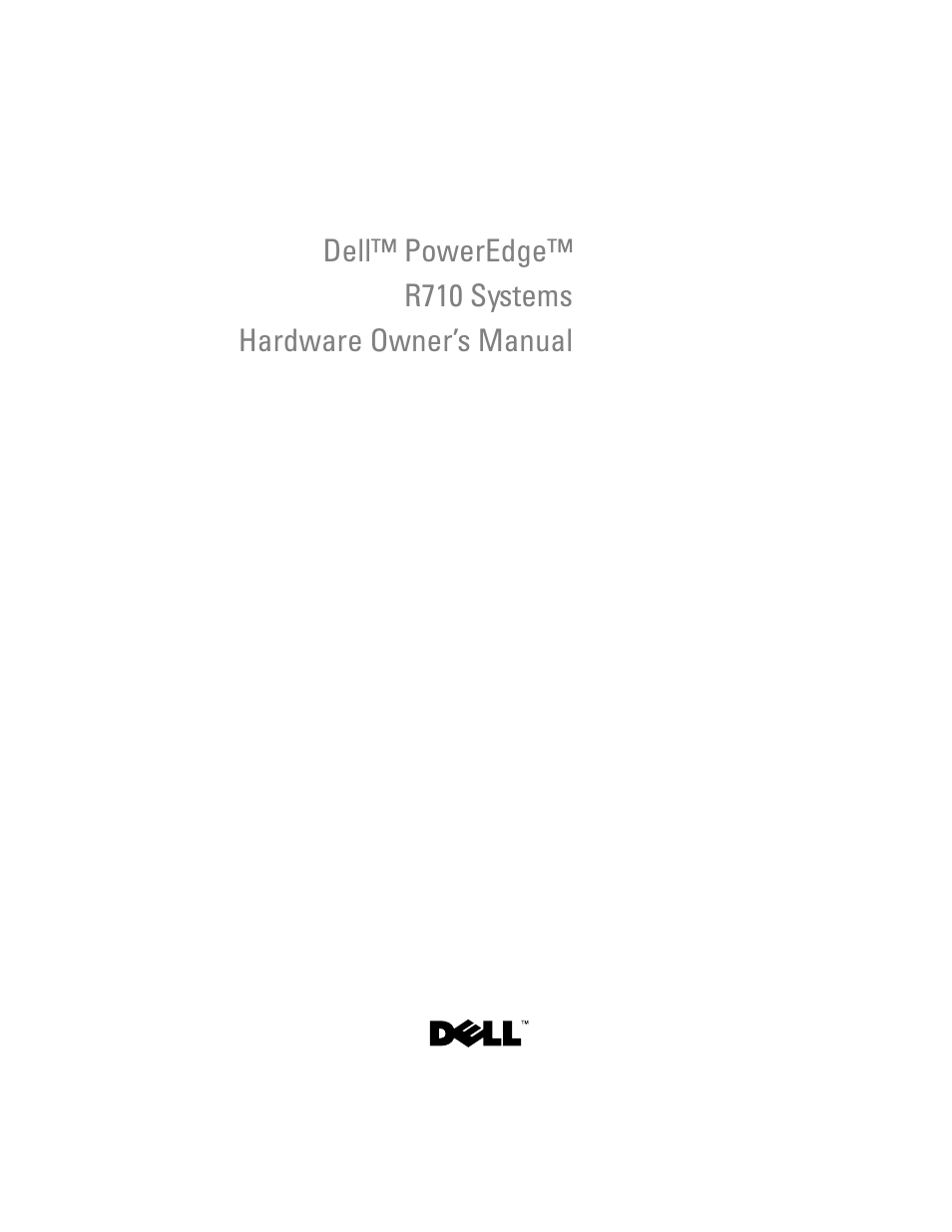 Dell POWEREDGE R710 User Manual | 208 pages