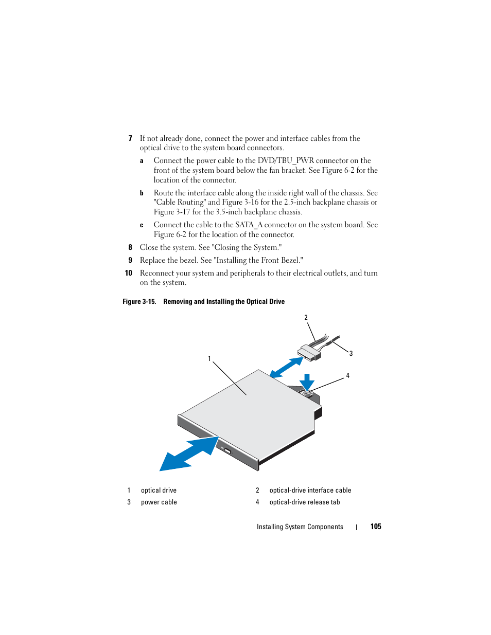 8 close the system. see "closing the system, E out of the system. see figure 3-15 | Dell POWEREDGE R710 User Manual | Page 105 / 208