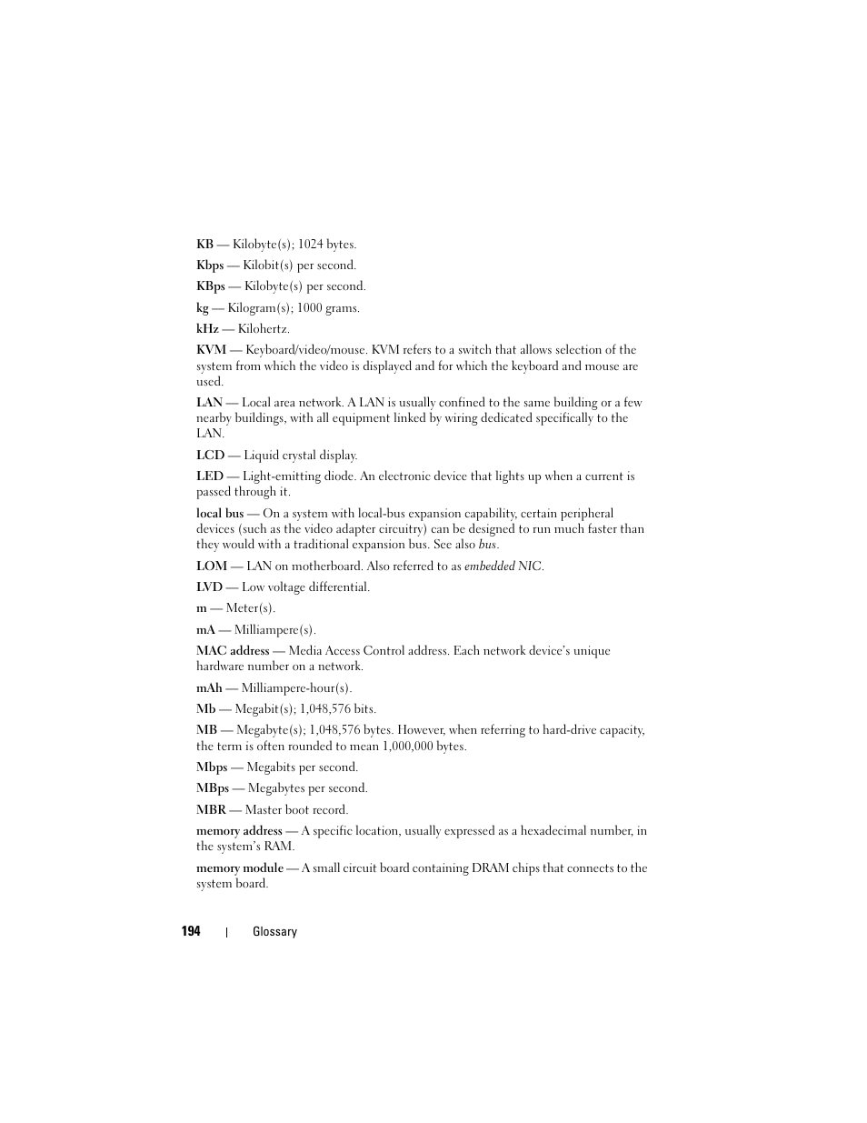 Dell POWEREDGE R710 User Manual | Page 194 / 208