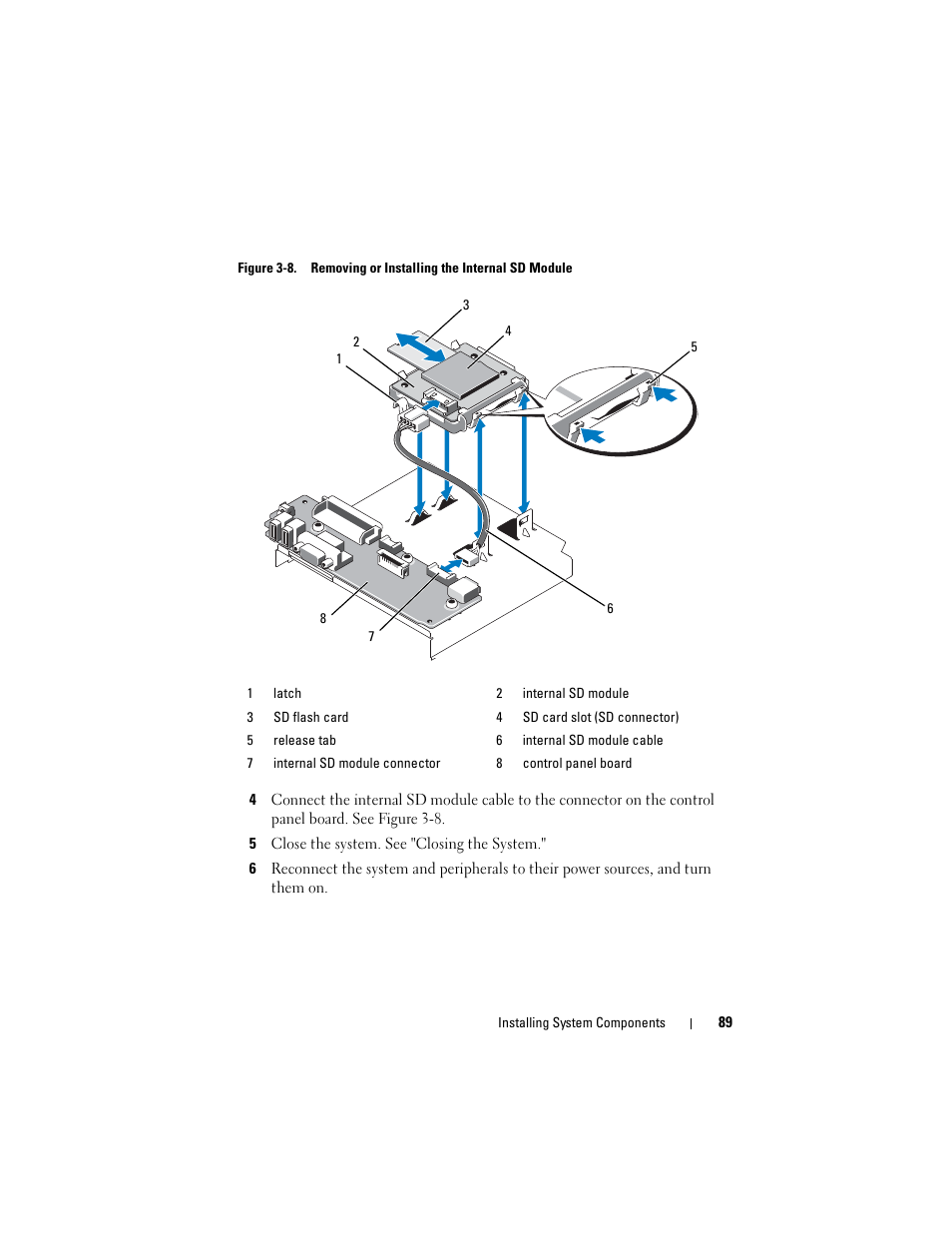 5 close the system. see "closing the system | Dell POWEREDGE R710 User Manual | Page 89 / 208