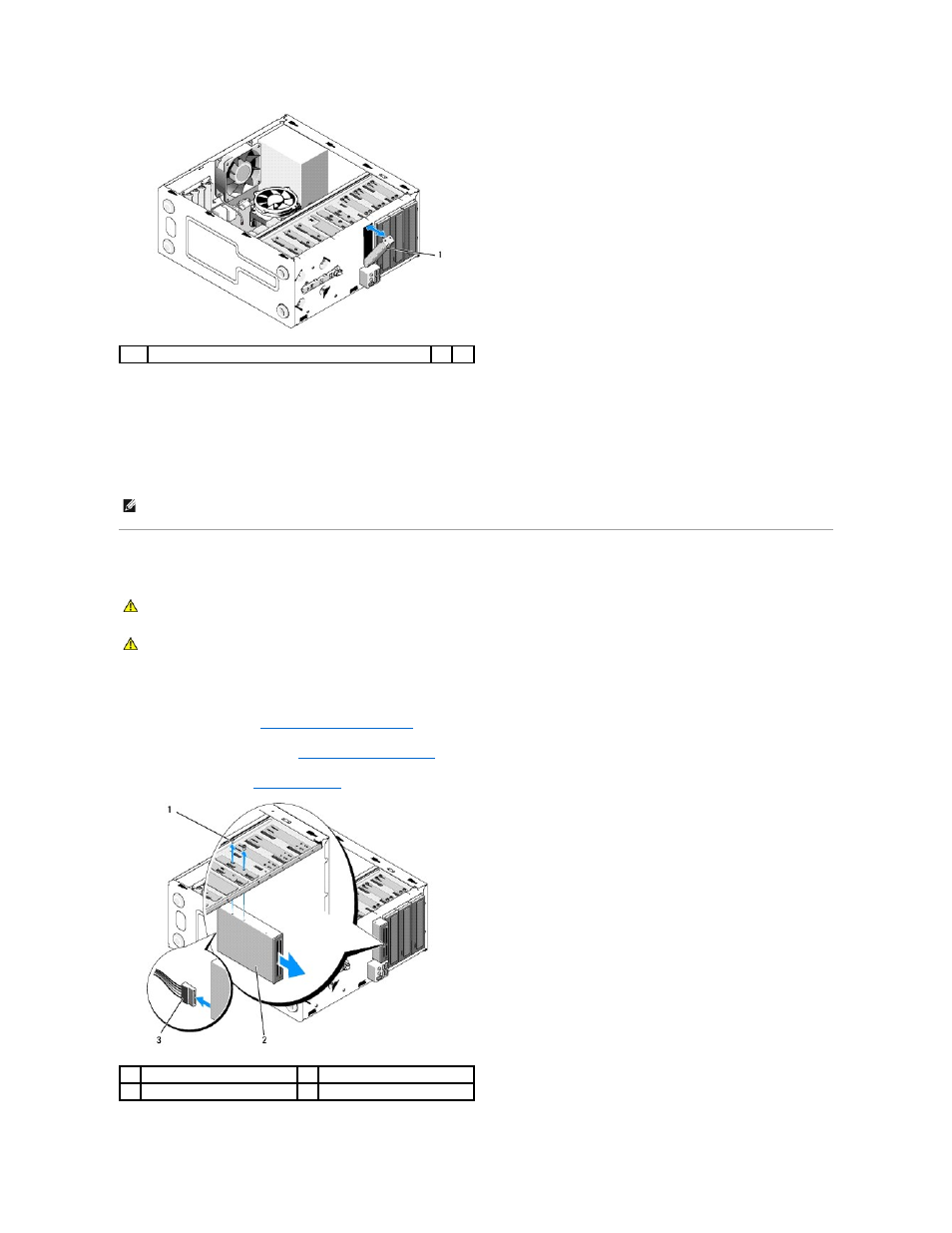 Media card reader, Replacing the drive panel insert, Removing a media card reader | Dell Vostro 410 (Late 2008) User Manual | Page 20 / 62