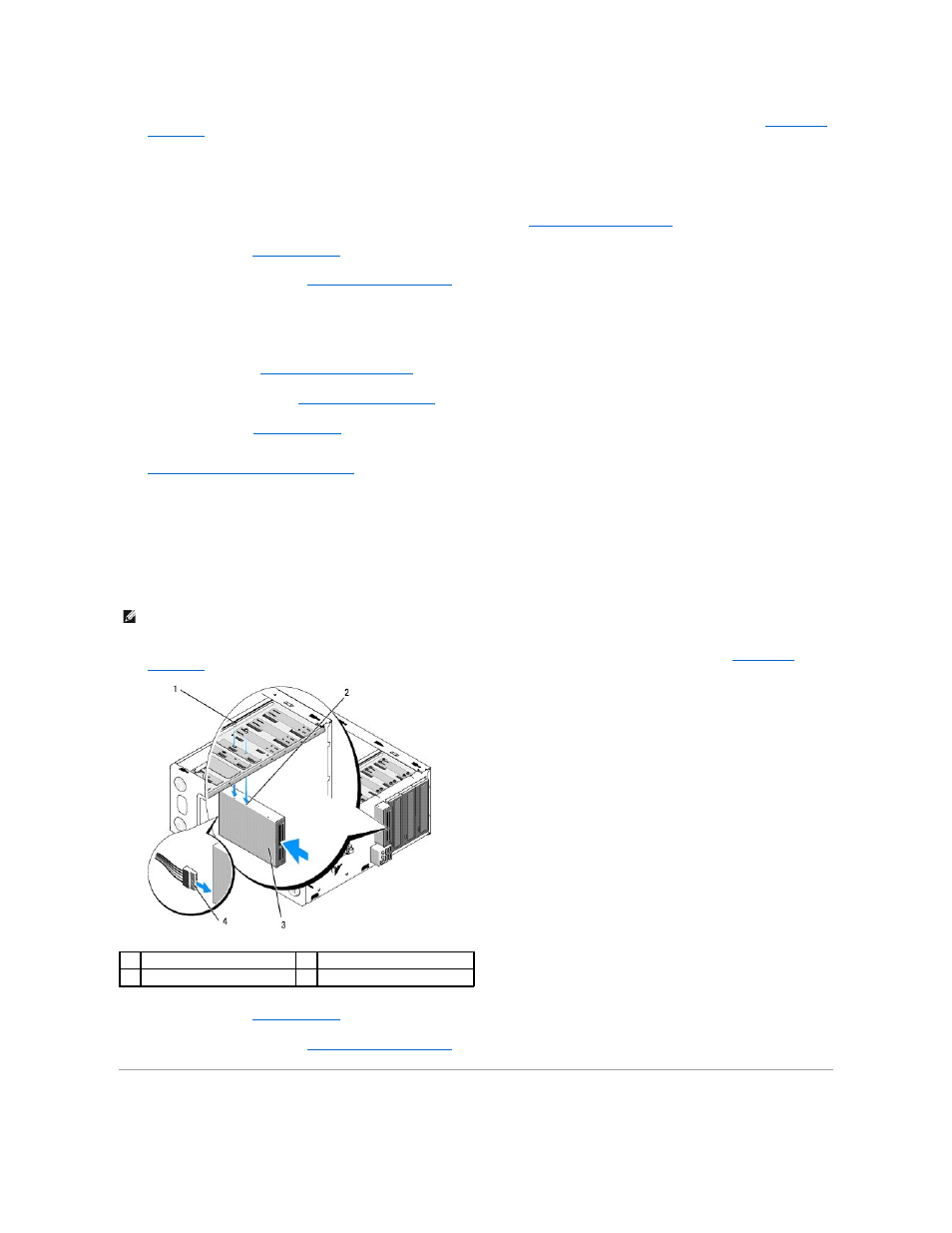Optical drive, Replacing or adding a media card reader | Dell Vostro 410 (Late 2008) User Manual | Page 21 / 62
