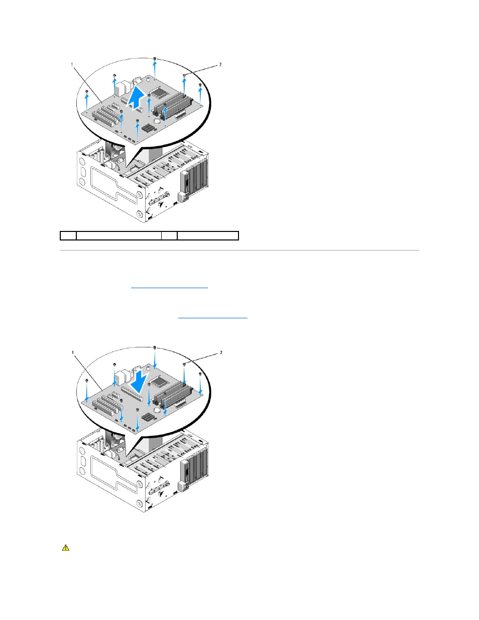 Replacing a system board | Dell Vostro 410 (Late 2008) User Manual | Page 37 / 62