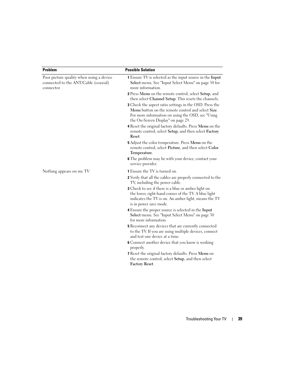 Dell LCD TV W2600 User Manual | Page 40 / 53
